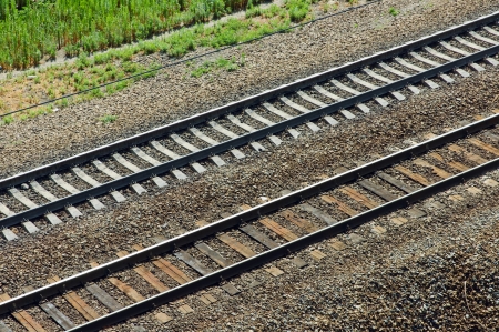The railroad tracksの写真素材