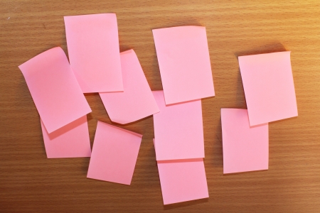 Pink sticky notes の写真素材