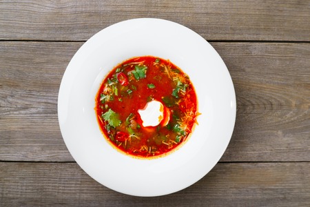 Borscht, national Ukrainian, Russian, Polish soupの写真素材