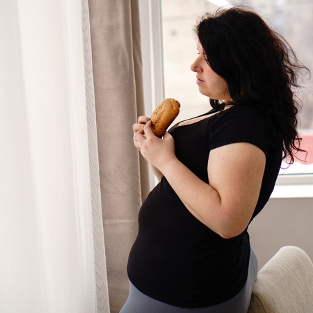 Weight loss, overweight, diet, fast food, overeatの写真素材