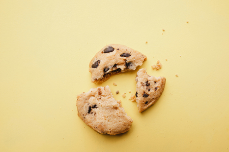 Pieces of broken cookie, diet, part, sharingの写真素材
