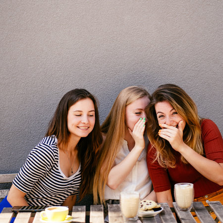 friends talking laughing enjoying time together