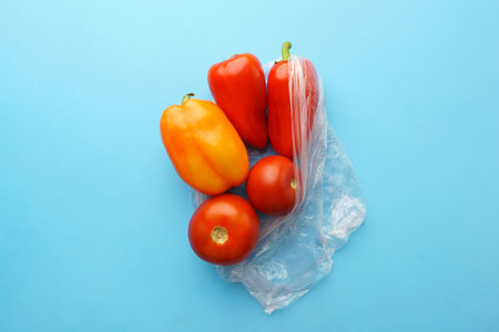 Recycling concept. Fresh food in plastic package