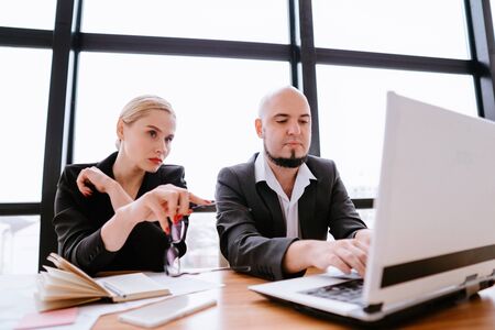 Business partners coworking at corporate meetingの写真素材