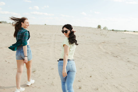 Female travelers enjoying vacation together