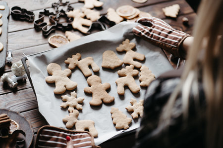 Christmas bakery. Festive food, cooking process, family culinary, Christmas and New Year traditions...