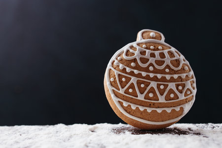 Christmas traditional sweets, gingerbread cookieの写真素材
