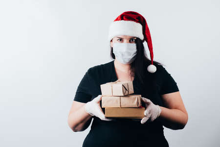 Christmas. Business and quarantine restrictionsの写真素材