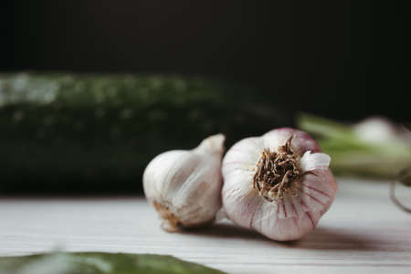 Vegan or vegetarian food, fresh raw vegetablesの写真素材