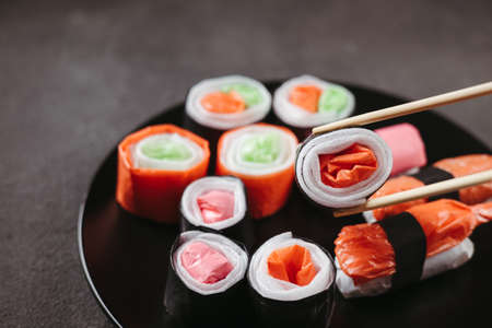 Micro plastic pollution of the open ocean conceptの写真素材