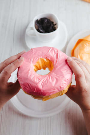 Micro plastic contamination of food, waste problemの写真素材