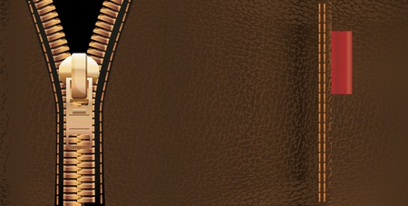 Leather texture and zipperのイラスト素材