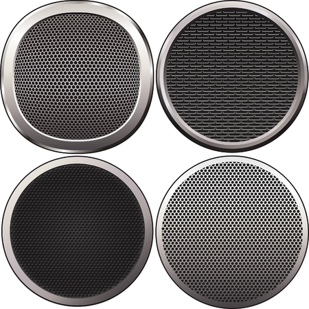 Four round speakers grillesのイラスト素材