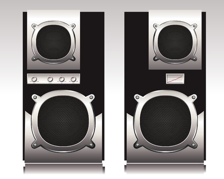Detailed illustration of stereo speakers.のイラスト素材