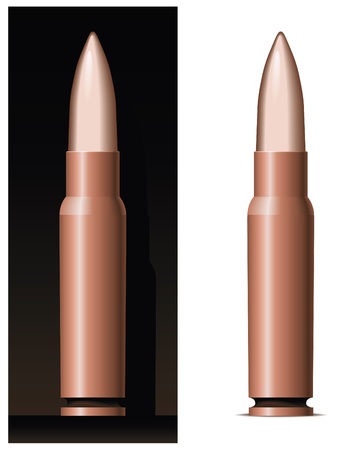 Machine gun cartridge. Only blends and gradients are used.のイラスト素材