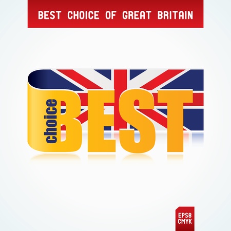Best Choice Tag with Great Britain flagのイラスト素材