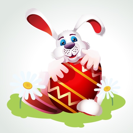Illustration of Happy Easter bunny のイラスト素材