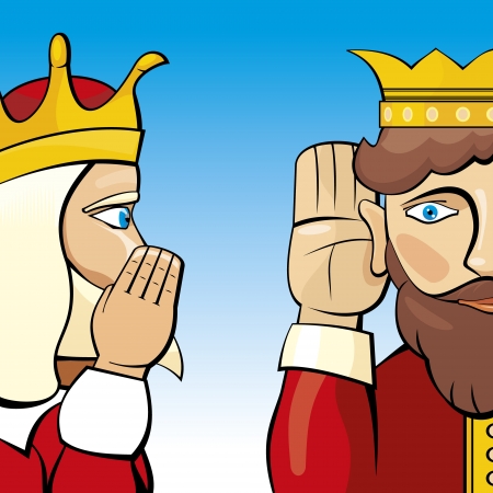 Two kings discuss their businessのイラスト素材