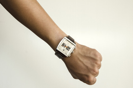 Still life man's hand with hand watch.のeditorial素材