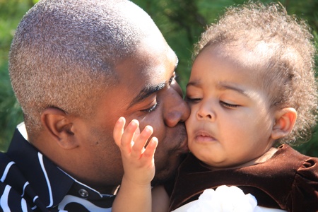 Man kissing Childのeditorial素材