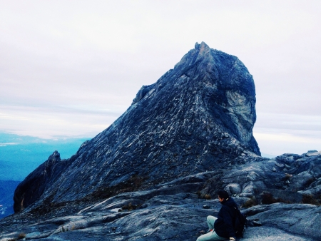 Climbing Mount Kinabalu, Sabah, Malaysiaの素材