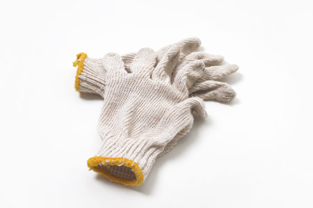 Work gloves on white background の写真素材