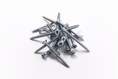 screws isolated on white background 