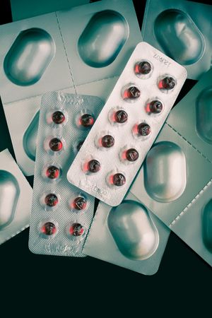 Blister packs of tablets and pillsの写真素材