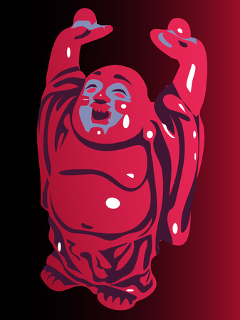 smiling buddha statueのイラスト素材