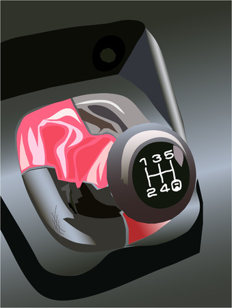 sport car gearshiftのイラスト素材