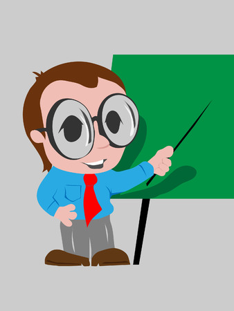 at the boardのイラスト素材