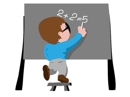 writing on boardのイラスト素材