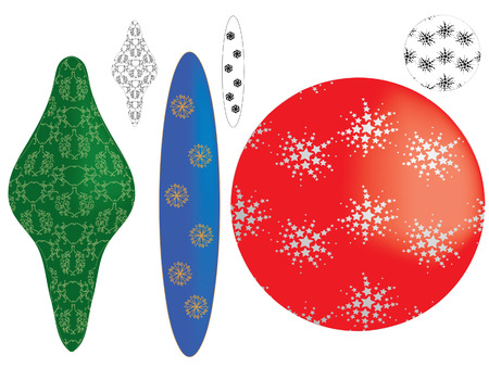 christmas decorationsのイラスト素材