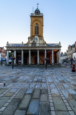 Northampton, UK - Aug 10, 2017: Clear Sky morning view of All Saints Church in Northampton Town Centreのeditorial素材