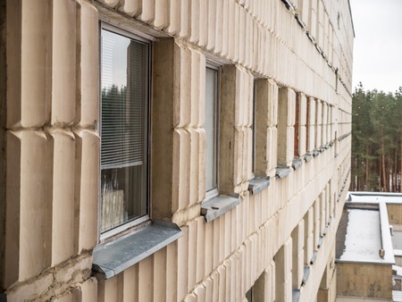 Business building perspective view in Visaginas Lithuaniaの写真素材