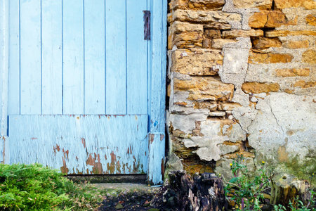 old door stone wall building texture in england uk