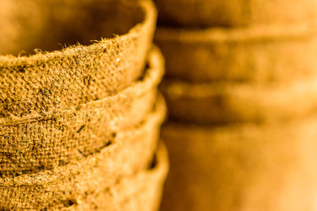 biodegradable seed pots stacked next to window ready for new season gardening