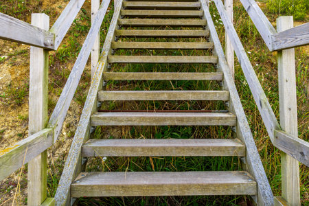 wooden steps heading down over the beach and sand dunes at Lowestoft Suffolk