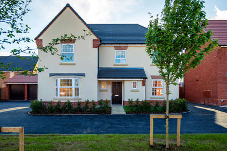 New built house property estate in england uk.の写真素材