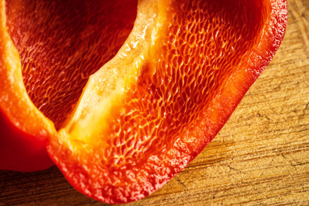 fresh cut pepper closeup colorful pattern background