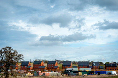 New build modern architecture houses in England UK