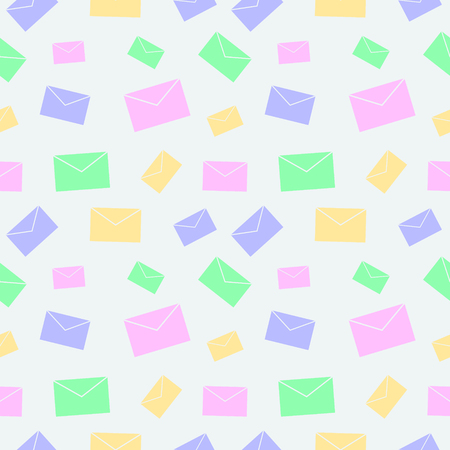 Seamless vector pattern, light pastel colorful chaotic background with lettersのイラスト素材