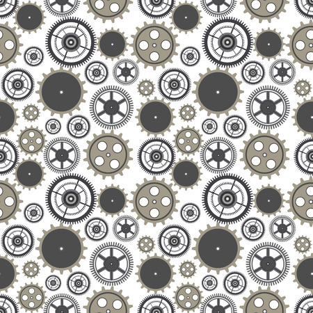 Seamless vector pattern, background with elements of the watch on the white backdropのイラスト素材