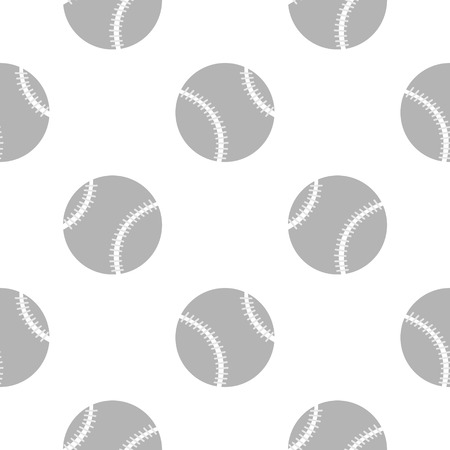 Seamless vector pattern, background with elements of baseballs on the white backdropのイラスト素材