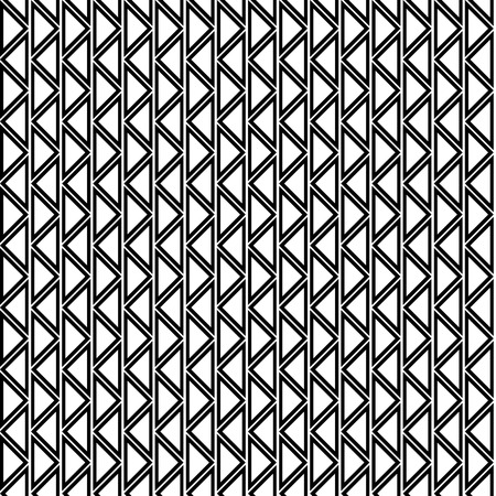 Seamless vector geometric pattern. Black and white background with triangles in the shape of zigzag. Series of Decorative and Ornamental Seamless Patterns.のイラスト素材