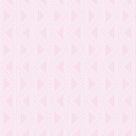Seamless vector geometric pattern. Pink pastel background with triangles in the shape of zigzag. Series of Decorative and Ornamental Seamless Patterns.のイラスト素材