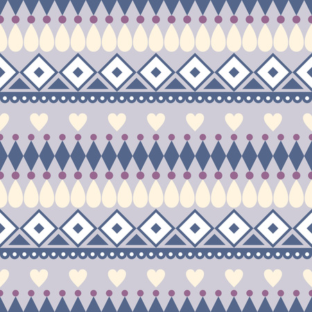 Seamless vector pattern.  Traditional ethno background in blue colors. Series of National, Folk, Ethnic and Traditional Seamless Patterns.のイラスト素材