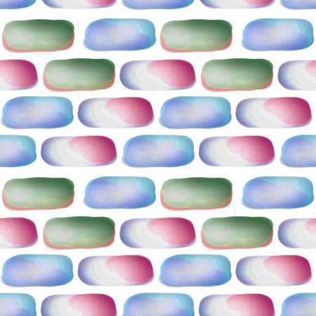 Drawn watercolor background with bricks in blue and violet colors. Series of Watercolor, Oil,...