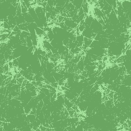 Seamless vector texture. Grunge green background with attrition, cracks and ambrosia. Old style vintage design. Graphic illustration.のイラスト素材