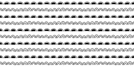 Seamless vector pattern. Black and white geometrical background with hand drawn little decorative elements.Simple design. Graphic vector illustration. Template for wrapping, background, wallpaper, coverのイラスト素材